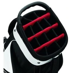 TaylorMade 2017 Golf Bag TM Cart Bag 5.0 BlkWhtRed, Black/White/Red -Taylormade 51XZHy9EmbL