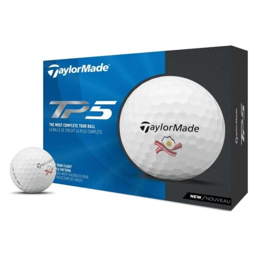 TaylorMade Limited Edition - TP5 Golf Balls - Bacon & Eggs -Taylormade Limited Edition TP5 Golf Balls Bacon Eggs