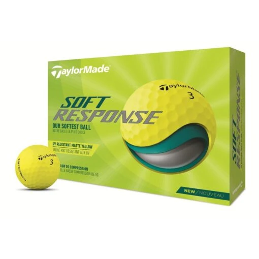 TaylorMade Soft Response Golf Balls - Yellow -Taylormade Soft Response Golf Balls Yellow