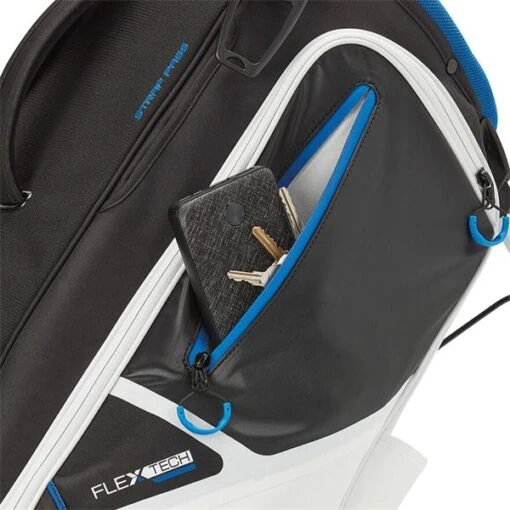 TaylorMade Flextech Stand Bag White - Black - Blue -Taylormade TA22A0504003 4 L