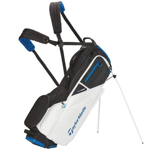 TaylorMade Flextech Stand Bag White - Black - Blue -Taylormade TA22A0504003 L