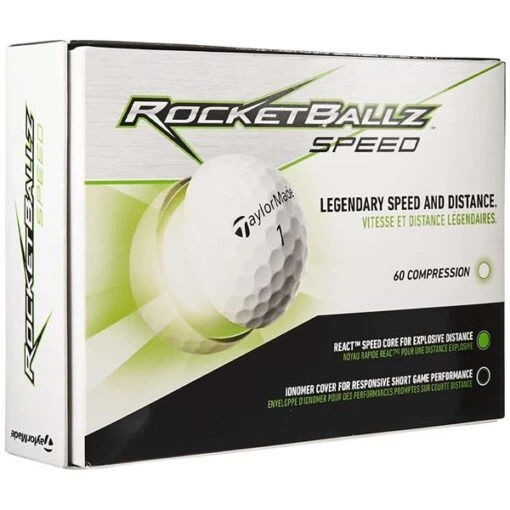 TaylorMade RocketBallz Speed Ball Dozen White -Taylormade TA22D0106001 4 L