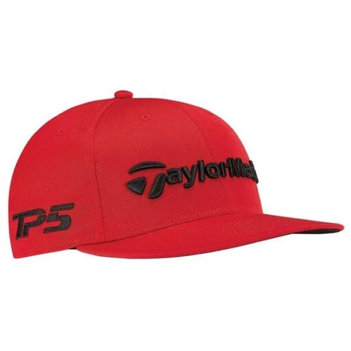 TaylorMade Tour Flatbill Cap Red -Taylormade TA22H0303005 5 L