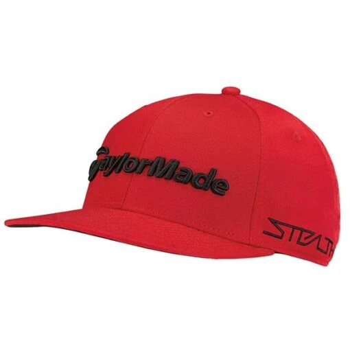 TaylorMade Tour Flatbill Cap Red -Taylormade TA22H0303005 L