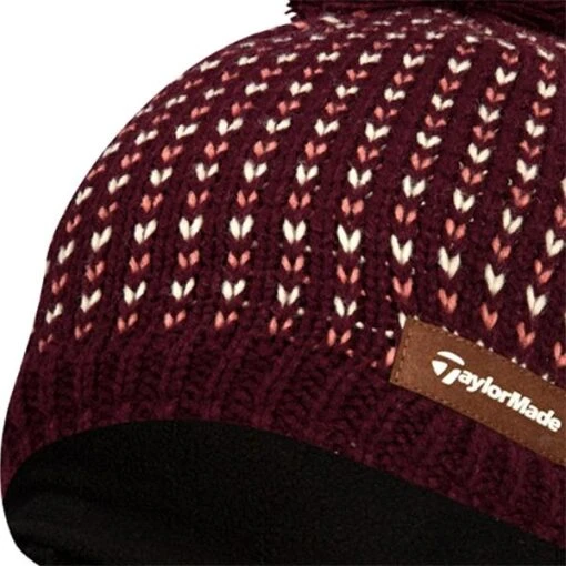 TaylorMade Ladies Beanie Burgundy -Taylormade TA9H0306003 1 L