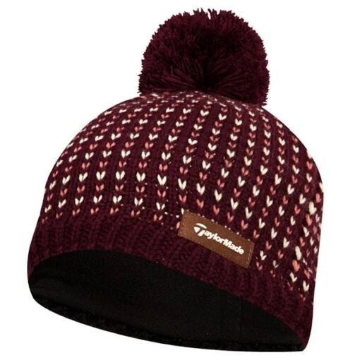 TaylorMade Ladies Beanie Burgundy -Taylormade TA9H0306003 L