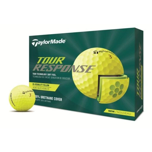 TaylorMade Tour Response Golf Balls - Yellow -Taylormade Tour Response Golf Balls Yellow